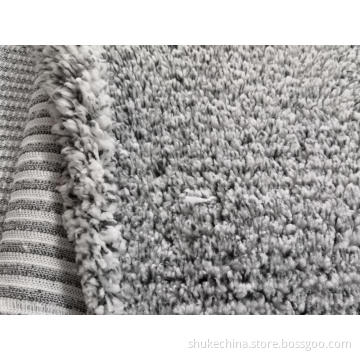 100% Polyester melange stripe Sherpa Fleece Knitting Fabric